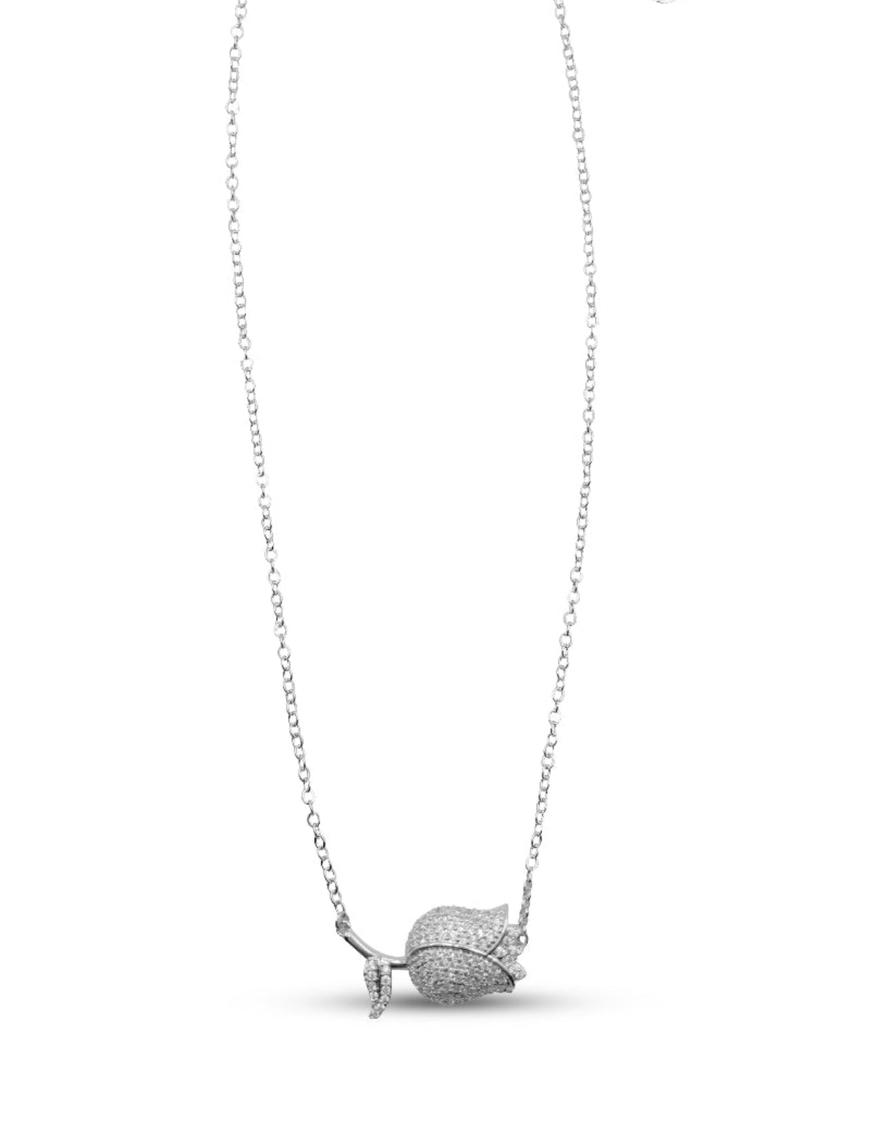 Rinestone Rose Necklace